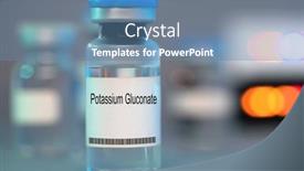  Presentation with injection - Presentation theme with potassium-gluconate-potassium-gluconate-medical background and a teal colored foreground