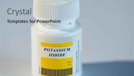  Presentation with medications - PPT theme with potassium-iodide-ki-medications background and a light blue colored foreground