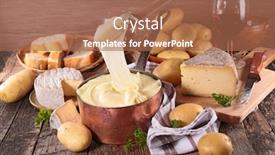  Presentation with recipe fondue - Cool new theme with potato and cheese fondue backdrop and a coral colored foreground