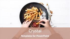 Presentation with tomato ketchup - Amazing PPT layouts having potato chip into tomato backdrop and a coral colored foreground