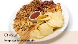  Presentation with salty - Slide set enhanced with potato-chips-and-salty-snacks background and a yellow colored foreground
