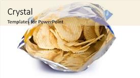  Presentation with potato chips - Beautiful PPT layouts featuring potato chips in bag backdrop and a blonde colored foreground