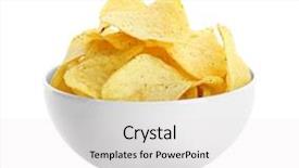  Presentation with potato chips - Colorful slides enhanced with potato chips in bowl backdrop and a white colored foreground