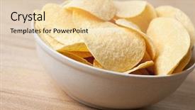  Presentation with potato chips - Slide deck featuring potato chips in bowl background and a lemonade colored foreground