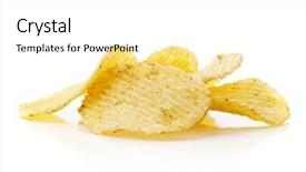  Presentation with potato chips - Presentation featuring potato chips isolated on white background and a white colored foreground