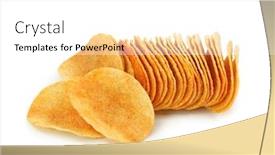  Presentation with potato chips - Colorful theme enhanced with  backdrop and a  colored foreground