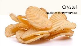  Presentation with food potato spicy chips crisps snacks - Slide set consisting of pickle - pickling cucumbers pickling - hands background and a coral colored foreground