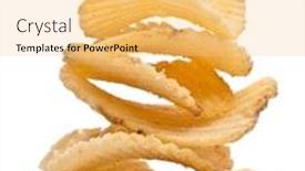  Presentation with potato chips - Presentation design consisting of potato-chips-isolated-on-white background and a lemonade colored foreground
