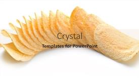  Presentation with potato chips - Colorful PPT theme enhanced with potato-chips-isolated-white-background backdrop and a yellow colored foreground