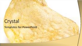  Presentation with potato chips - Presentation theme with potato chips on a white background and a blonde colored foreground