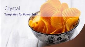  Presentation with salty - Amazing presentation having potato-chips-or-crisps-popular backdrop and a sky blue colored foreground