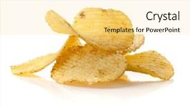  Presentation with potato chips - PPT layouts having potato chips with spice isolated background and a  colored foreground