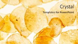  Presentation with potato - Theme having potato chips background and a blonde colored foreground
