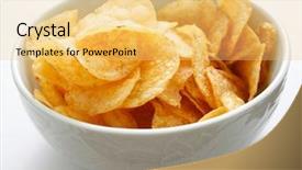  Presentation with potato - Presentation theme enhanced with potato chips background and a yellow colored foreground