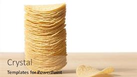  Presentation with potato chips - Amazing slide deck having potato chips backdrop and a lemonade colored foreground