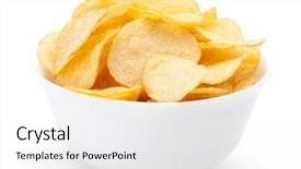  Presentation with potato chips - PPT theme consisting of potato chips background and a white colored foreground
