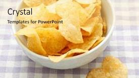  Presentation with bowl - Presentation theme with chips in a bowl background and a blonde colored foreground