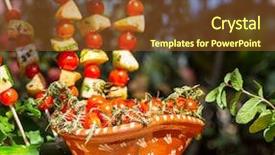  Presentation with harvest - Audience pleasing presentation theme consisting of potato crop plantation - autumn harvest backdrop and a  colored foreground