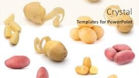  Presentation with potato - Colorful theme enhanced with potato-isolated-on-white-background backdrop and a lemonade colored foreground