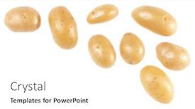  Presentation with potato - Amazing presentation having potato-isolated-over-white-background backdrop and a white colored foreground