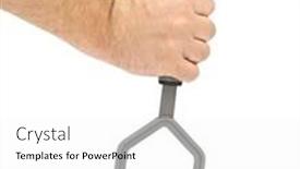  Presentation with potato - Slide deck with potato-masher-isolated-on-white background and a white colored foreground