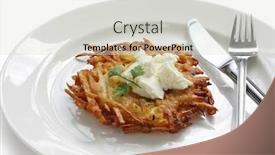  Presentation with pancake - Amazing slide deck having potato pancake with sour cream backdrop and a lemonade colored foreground