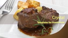  Presentation with potato - Audience pleasing presentation theme consisting of potato rabo de toro backdrop and a tawny brown colored foreground