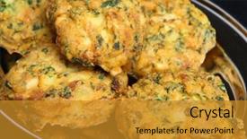  Presentation with potato - Amazing PPT layouts having potato spinach cauliflower and onion backdrop and a gold colored foreground