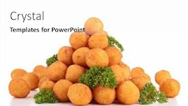  Presentation with potato - Presentation design enhanced with frangipani tropical flowers closeuo plumeria background and a  colored foreground.