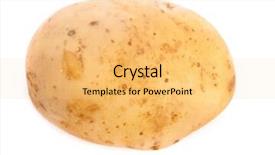  Presentation with potatoe - Audience pleasing PPT layouts consisting of potatoe isolated backdrop and a yellow colored foreground