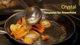  Presentation with carrots - Beautiful PPT theme featuring airplane engine - old vintage an-2 aircraft backdrop and a teal colored foreground.