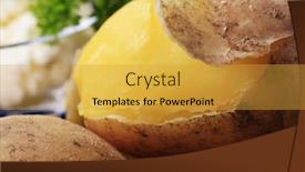  Presentation with shark skin - Presentation theme featuring potatoes-cooked-in-their-skin background and a yellow colored foreground