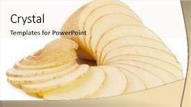  Presentation with cut - Colorful PPT theme enhanced with potatoes cut into thin slices backdrop and a lemonade colored foreground