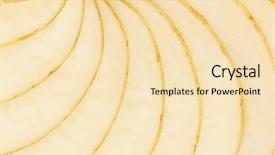  Presentation with cut - Amazing slides having potatoes cut into thin slices backdrop and a lemonade colored foreground