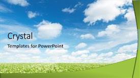  Presentation with potato - Audience pleasing presentation consisting of potatoes field and sunny summer backdrop and a light blue colored foreground