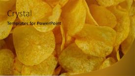  Presentation with freeze - Presentation theme consisting of potatoes-fried-chips-in-freeze background and a gold colored foreground
