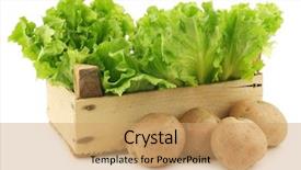  Presentation with wooden - PPT layouts enhanced with potatoes in a wooden crate background and a  colored foreground