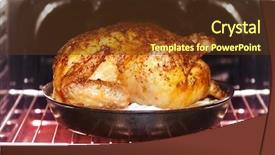  Presentation with turkey - Beautiful slide deck featuring potatoes in the oven backdrop and a tawny brown colored foreground