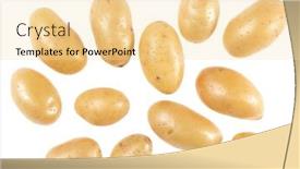  Presentation with shadow - Presentation design with potatoes-isolated-over-white-background background and a blonde colored foreground