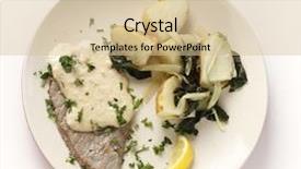  Presentation with swiss chard - Presentation theme consisting of potatoes mixed with wilted chard background and a soft green colored foreground