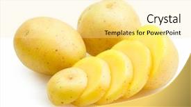 Presentation with potato - Presentation theme consisting of potatoes background and a blonde colored foreground