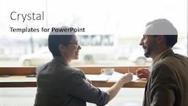  Presentation with potential - Audience pleasing presentation consisting of potential-business-partners-negotiating backdrop and a white colored foreground