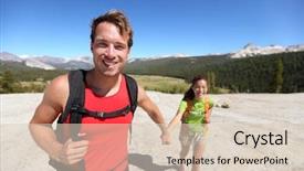  Presentation with black couple having fun - Cool new theme with potholes - hiking couple having fun outdoors backdrop and a lemonade colored foreground