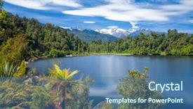  Presentation with kayaking - Beautiful PPT theme featuring potholes - sunny summer day backdrop and a  colored foreground