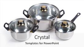  Presentation with metallic - Cool new presentation with pots pans - set of metallic pan backdrop and a  colored foreground