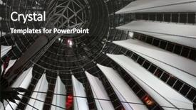  Presentation with europe - Slide set with potsdamer platz sony center background and a dark gray colored foreground