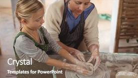  Presentation with harry potter - Amazing presentation theme having potter assisting girl in pottery backdrop and a violet colored foreground