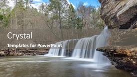  Presentation with river flow - Theme enhanced with potter-s-falls-in-eastern background and a gray colored foreground