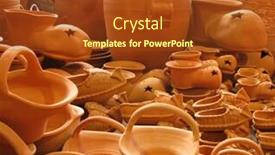  Presentation with pottery - Presentation having pottery earthenware background and a tawny brown colored foreground