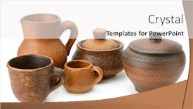  Presentation with pottery - Audience pleasing PPT theme consisting of pottery-isolated-on-white-background backdrop and a white colored foreground
